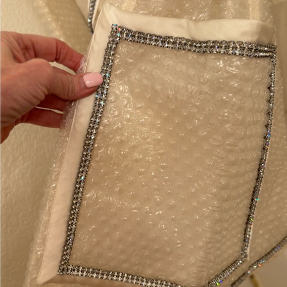 RARE-ICONIC-Dolce & Gabbana-Clear Plastic Bubble Wrap Rain Coat-Rhinestone-90s - Picture 14 of 16